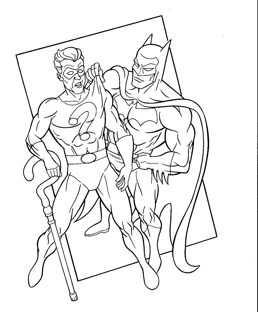 Batman riddler in the batfans batman coloring book pages ic art gallery room