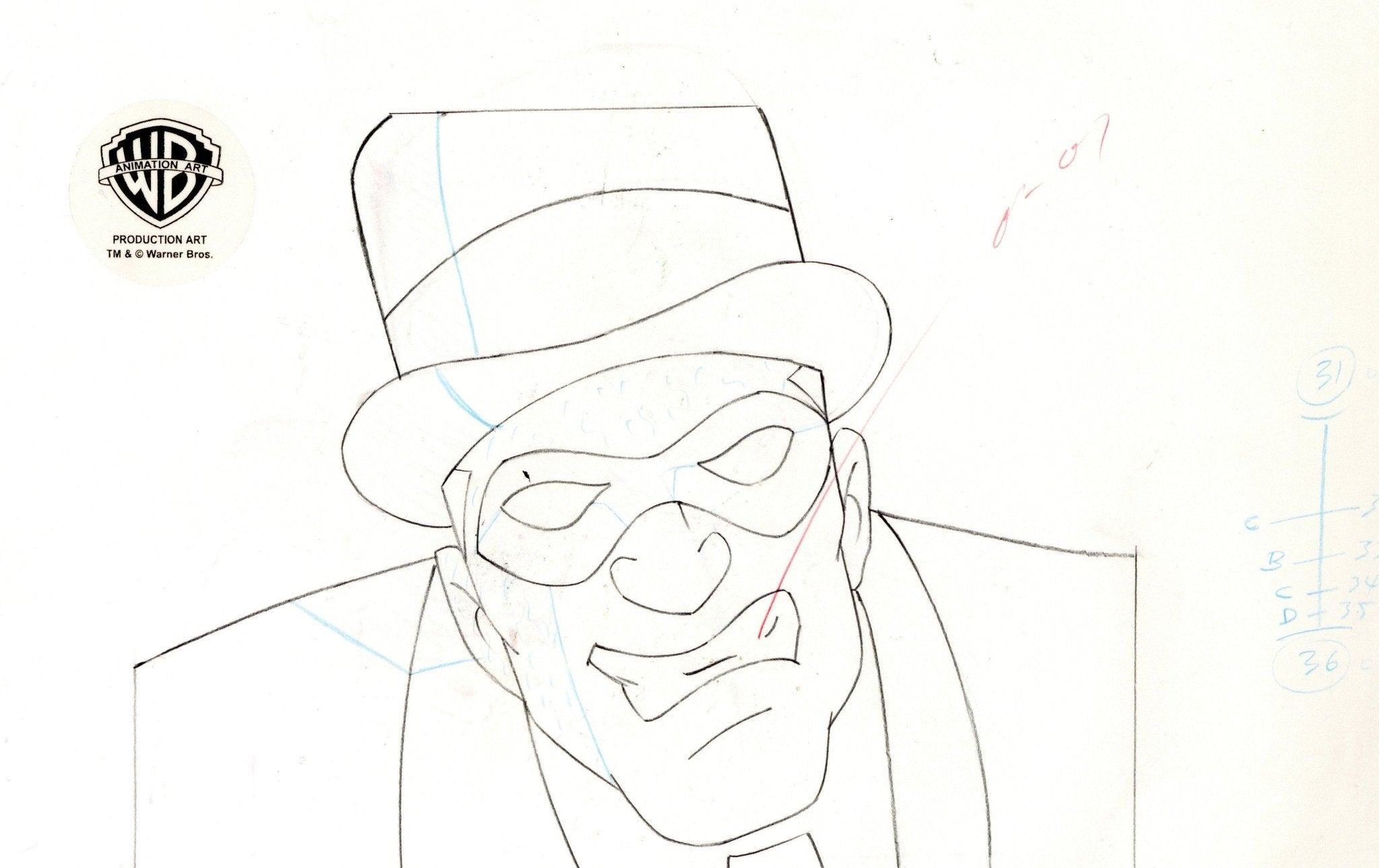 Batman the animated series original production cel with matching drawi â choice fine art