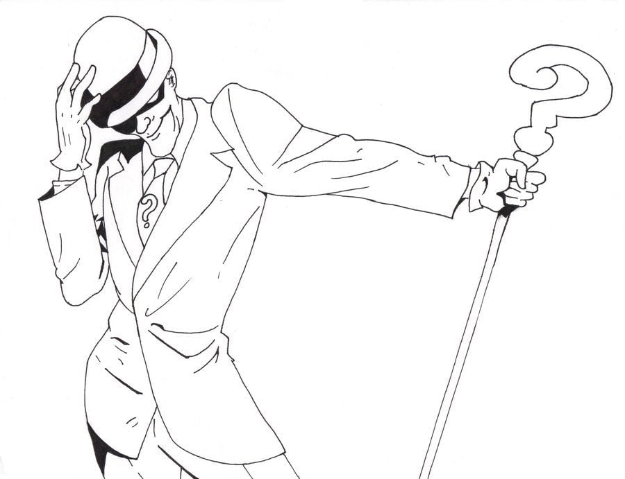 Coloring pages riddler printable for kids adults free