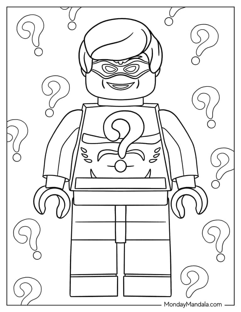 Lego batman coloring pages free pdf printables