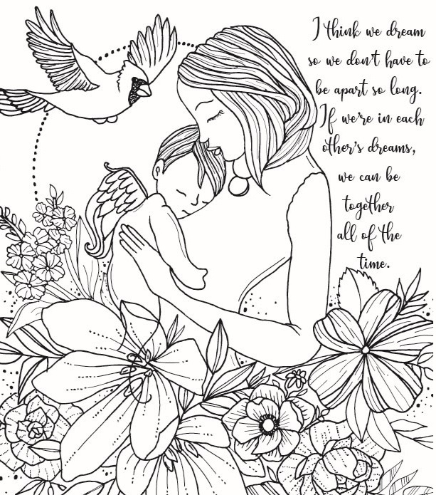 Averys garden coloring book and creative grief journal volume ix the angels that color our sky short story â averys garden