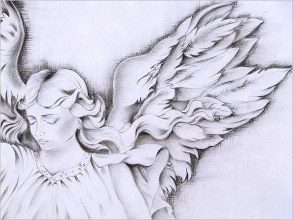 Angel wings drawings