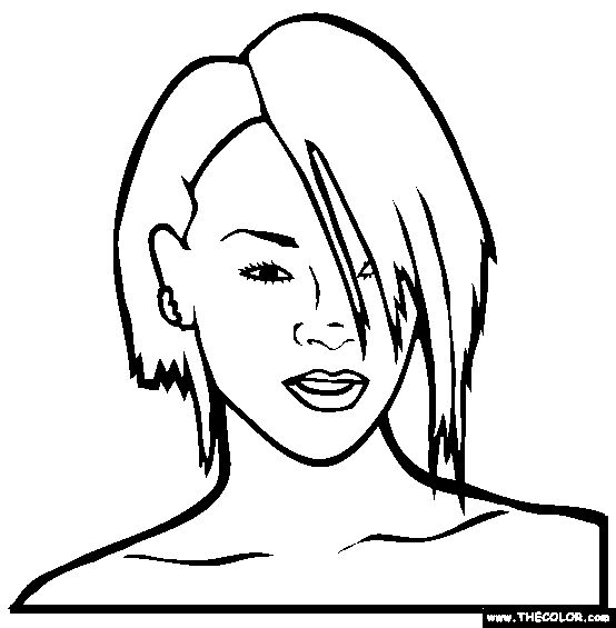 Rihanna online coloring page color rihanna
