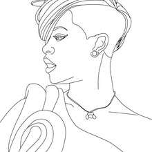 Rihanna coloring pages