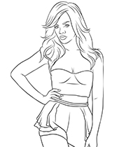 Pop star coloring page dua lipa
