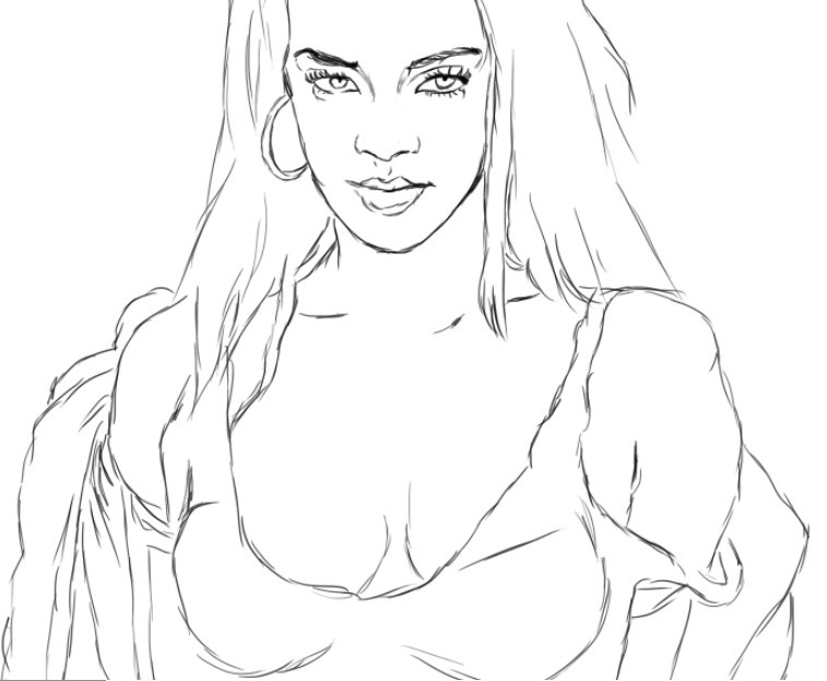 Drawing rihanna