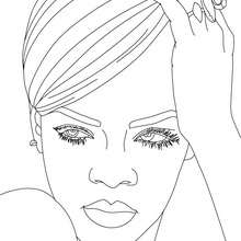 Rihanna coloring pages