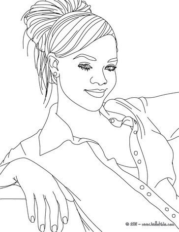 Beautiful rihanna coloring page more famous people content on hellokids star coloring pages coloring books coloring book pages