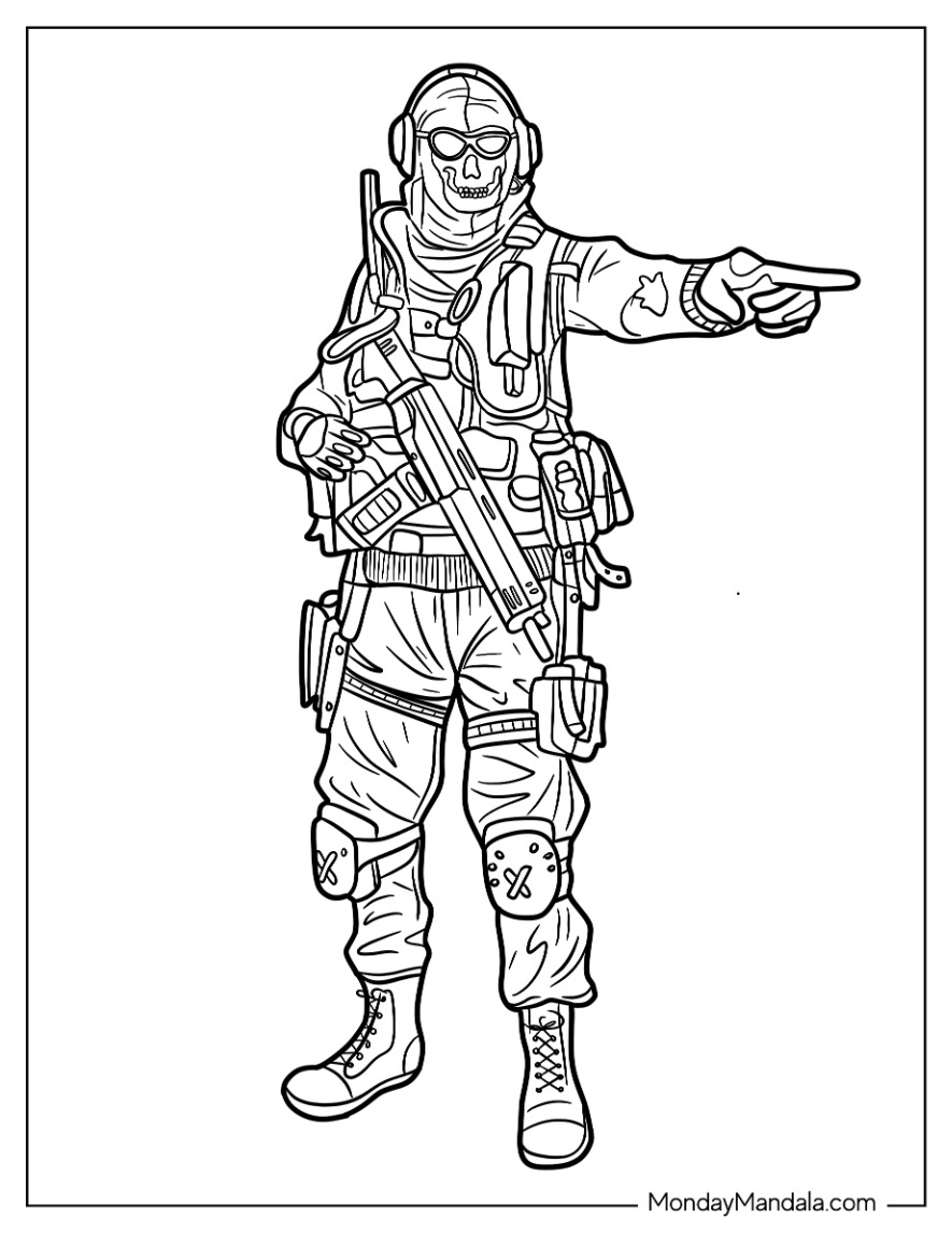 Call of duty coloring pages free pdf printables