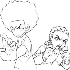 Boondocks coloring pages printable for free download