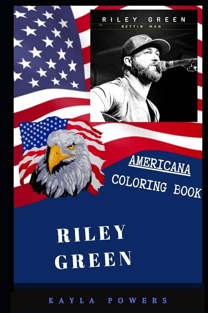 Riley green americana coloring book patriotic and a great stress relief adult coloring book books