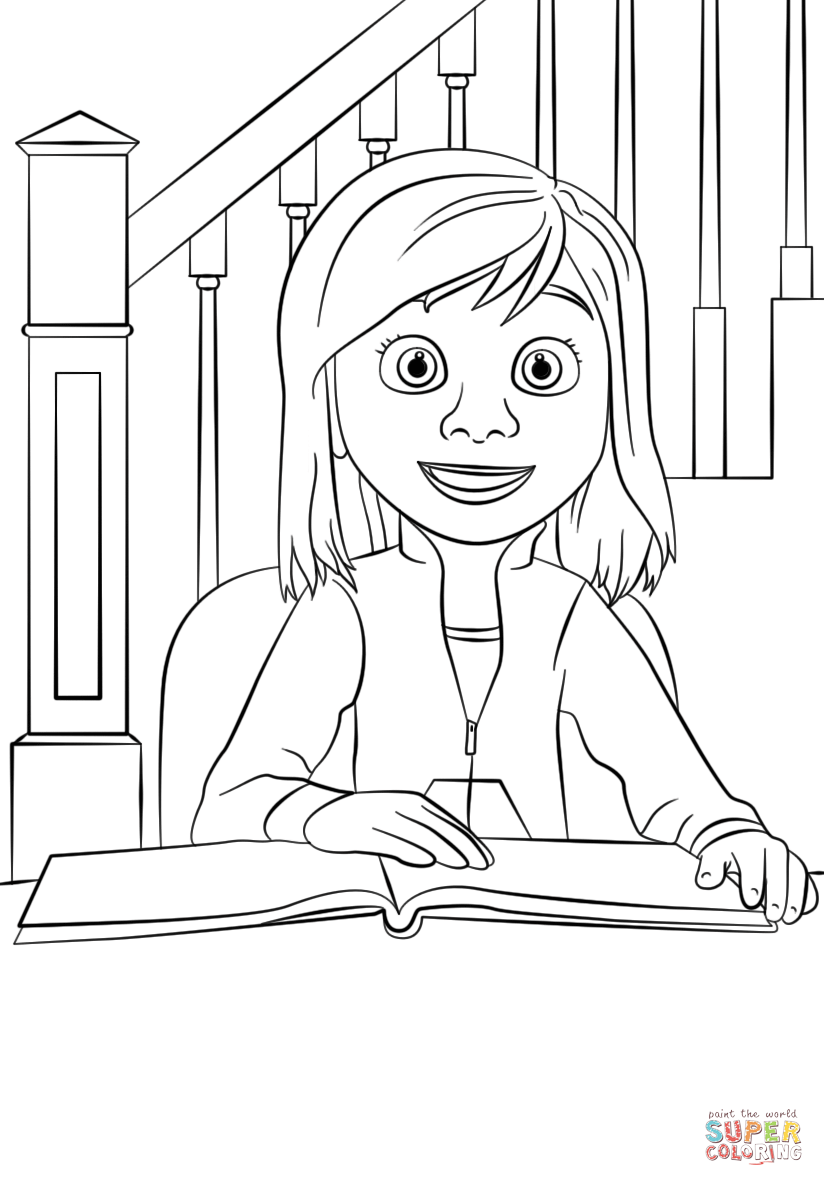 Inside out riley coloring page free printable coloring pages