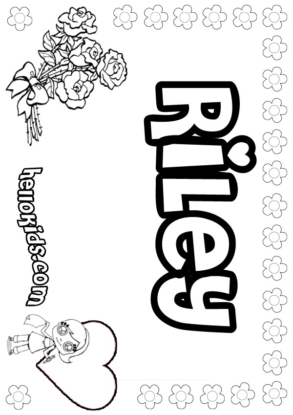 Riley coloring pages
