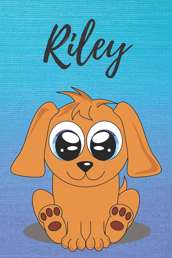 Riley dog coloring book notebook journal diary personalized blank girl women boys and men name
