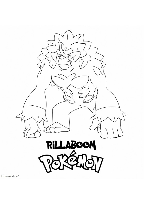 Rillaboom pokemon coloring page