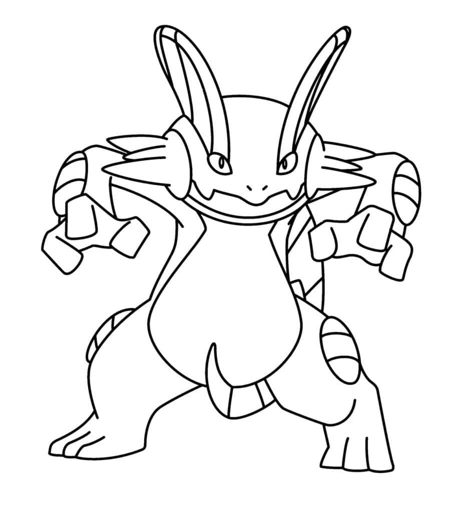 Mega swampert pokemon loring page free printable loring off