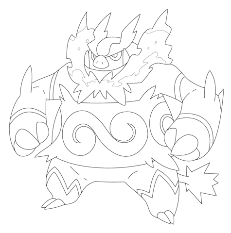 Emboar coloring page free printable coloring pages