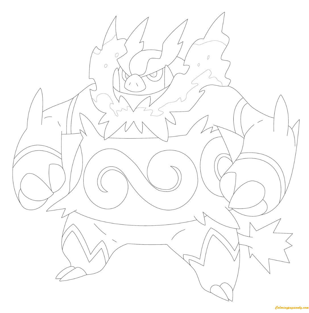 Emboar pokemon coloring pages