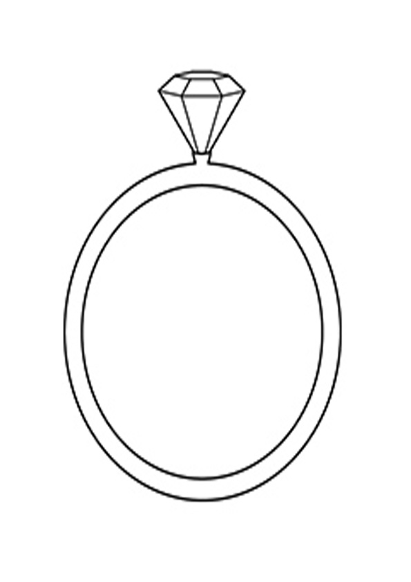 Coloring pages diamond ring coloring page