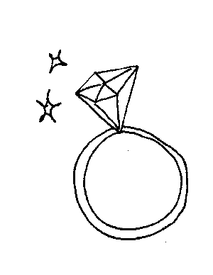 Diamond ring coloring page