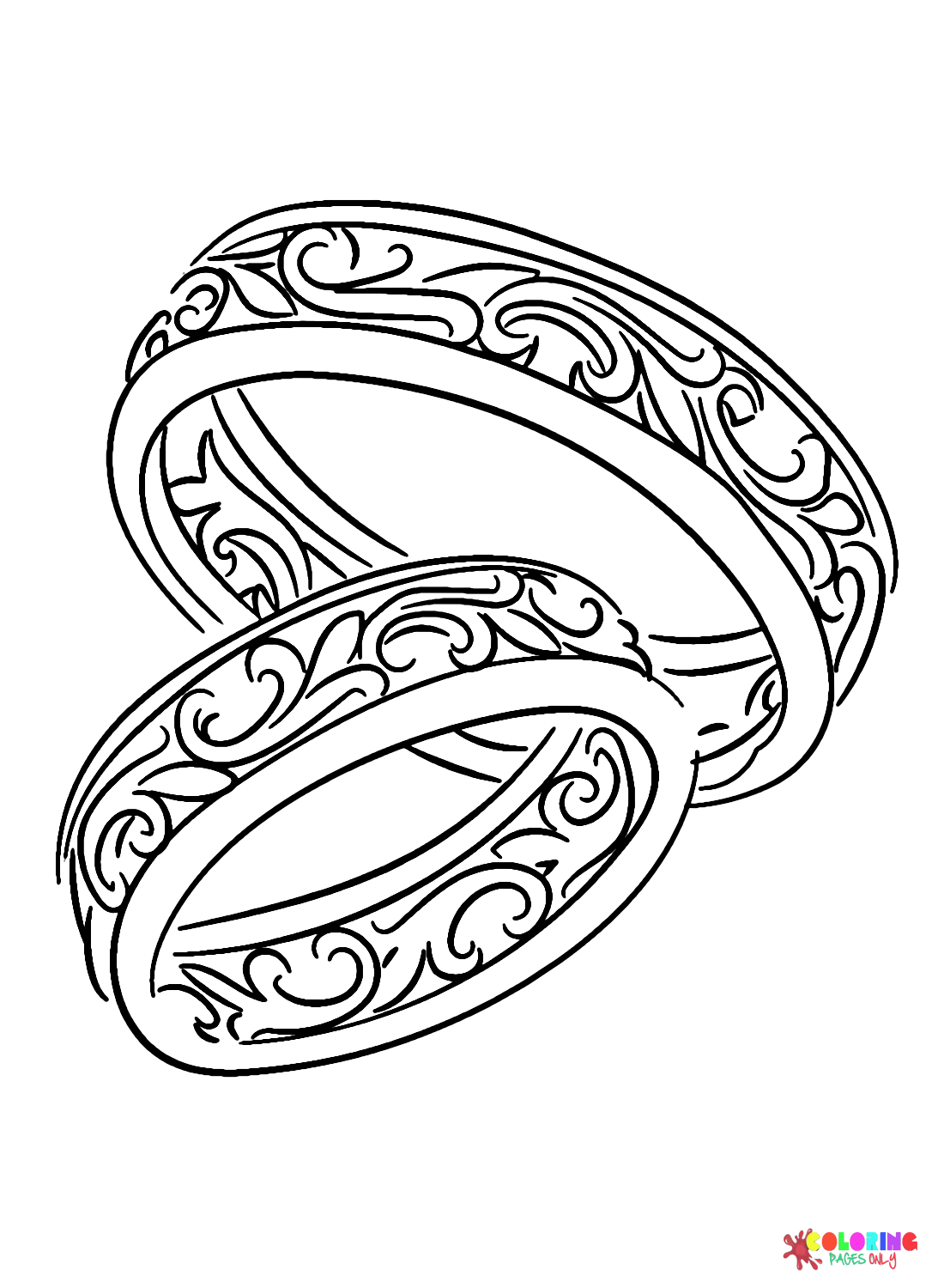 Wedding ring coloring pages printable for free download