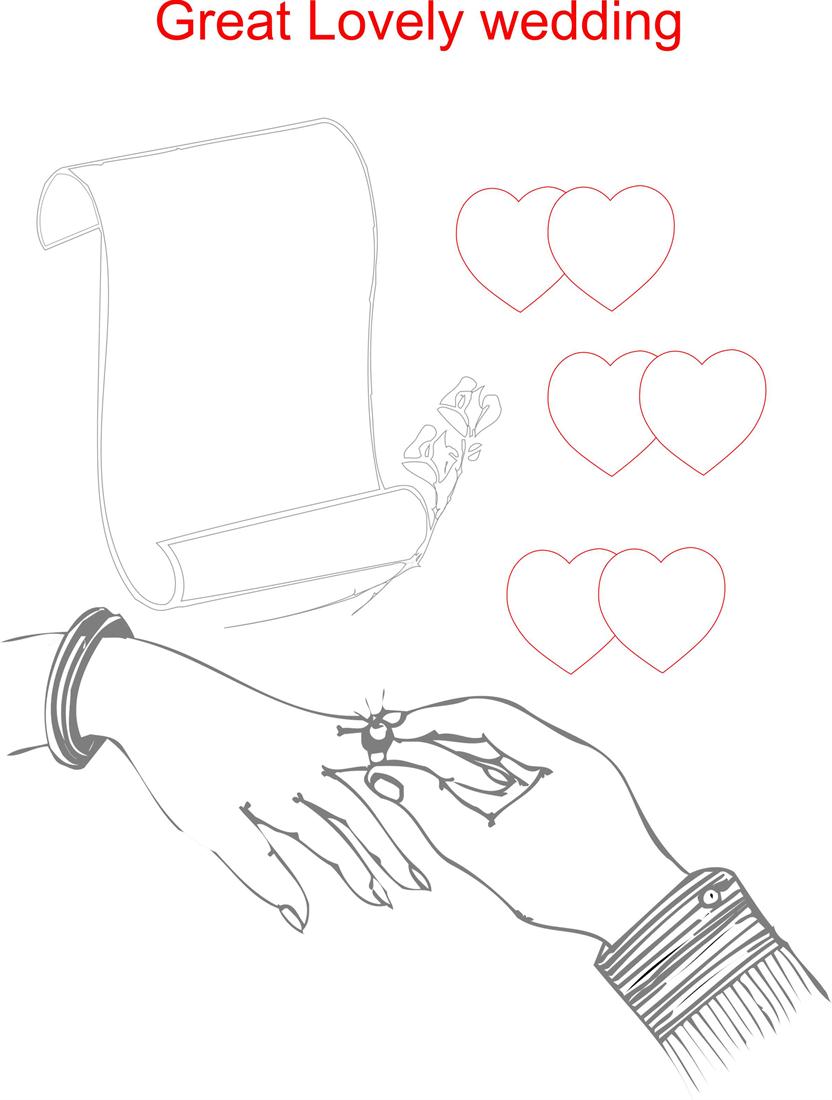 Ring ceremony printable coloring page for kids