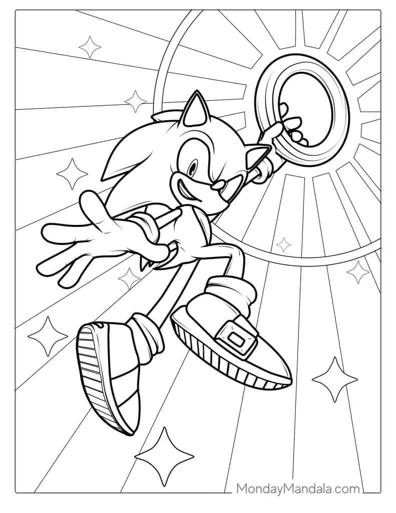 Sonic coloring pages free pdf printables