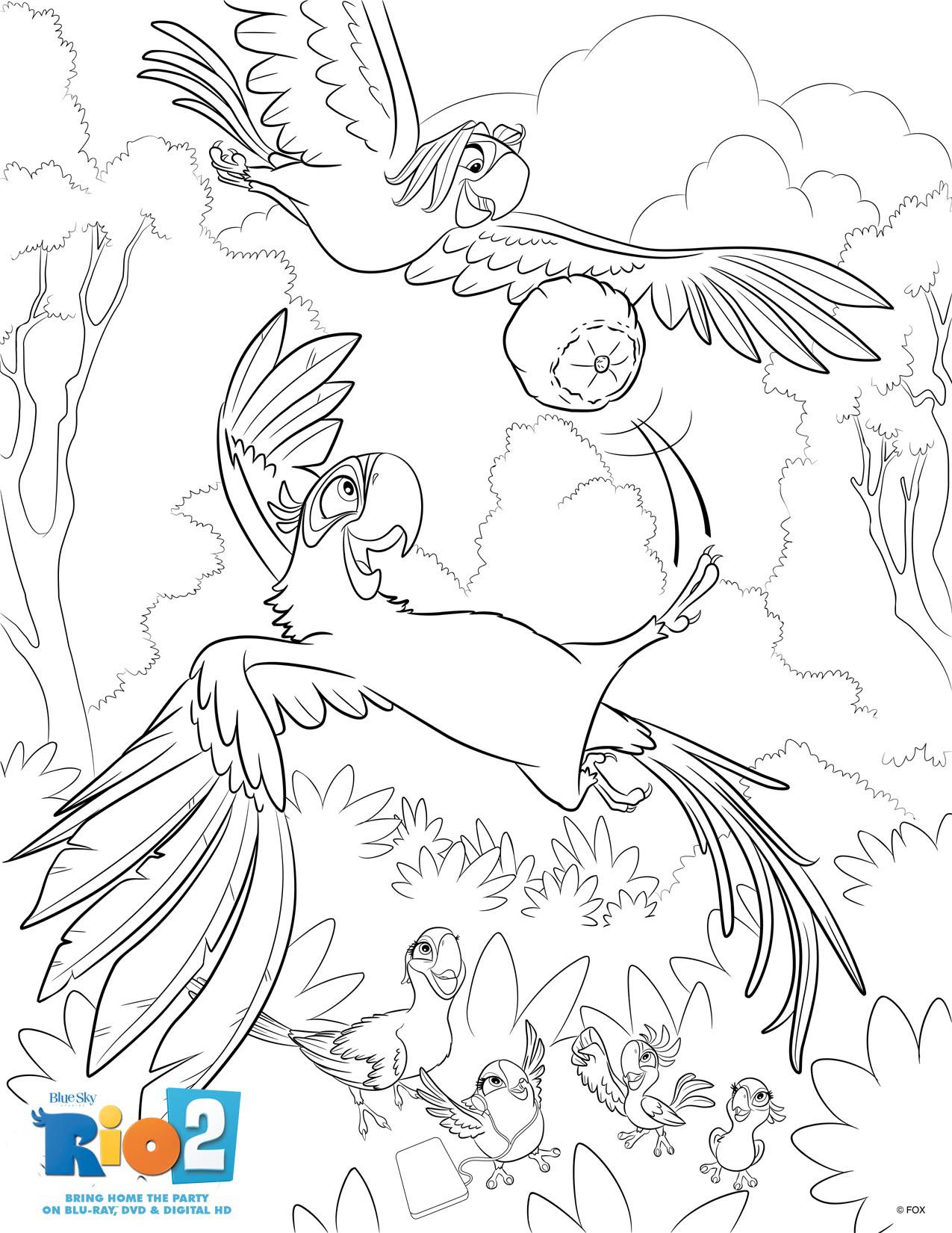 Rio coloring pages to download part