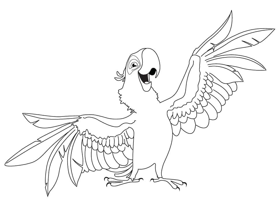 Blu from rio coloring page