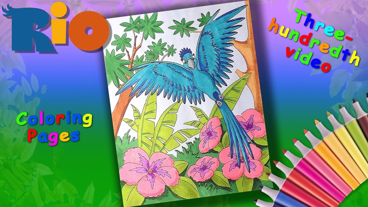 Rio coloring book for children jewel coloring pages best colorings for kids