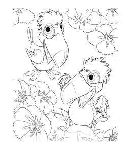 Rio the movie coloring pages playing learning