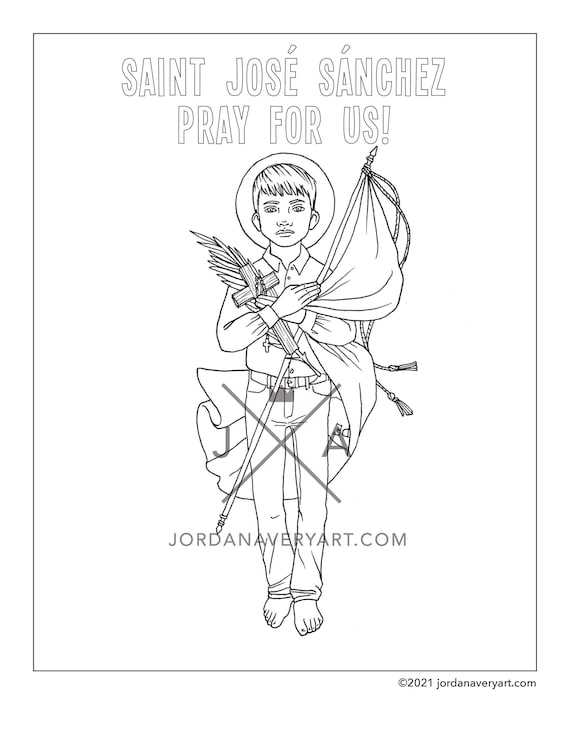 Saint josã sãnchez del rio coloring page instant download