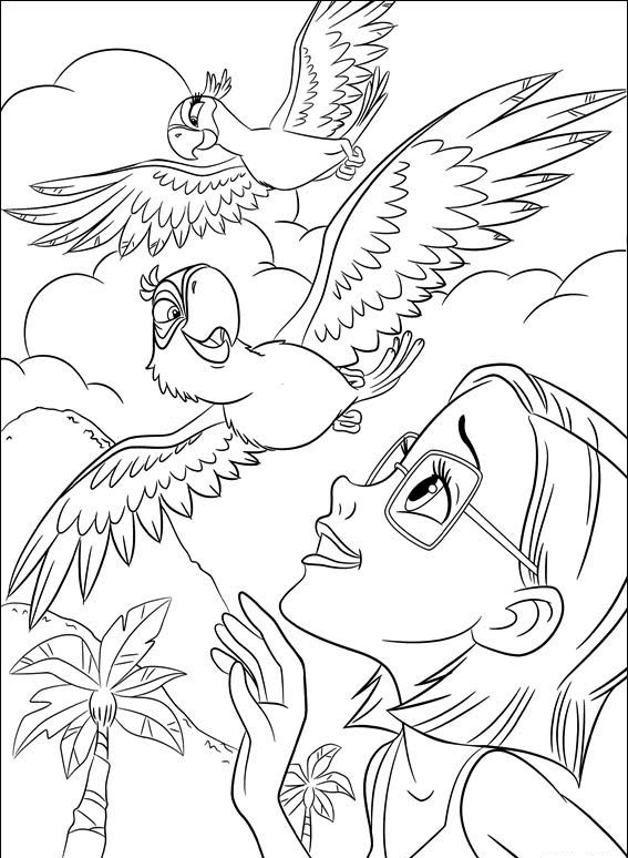 Kids under rio coloring pages