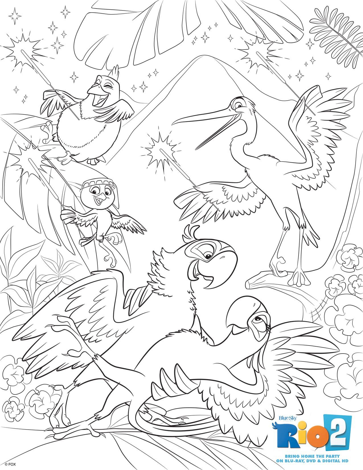 Rio colouring pages
