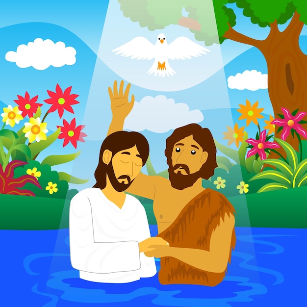 Page baptized vectors illustrations for free download