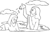 Baptism of jesus coloring pages free coloring pages