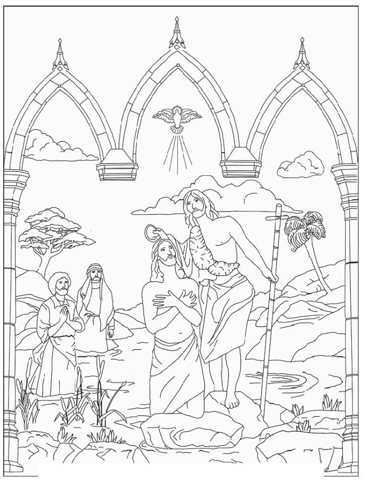 Batismo de jesus cristo no rio jordão batismo de jesus imagens para colorir colorir