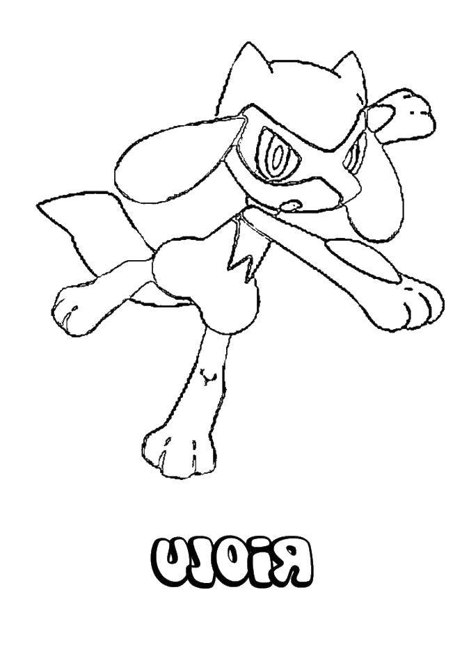 Online coloring pages coloring page the riola pokemon download print coloring page