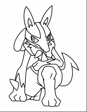Creative lucario coloring pages for pokemon fans