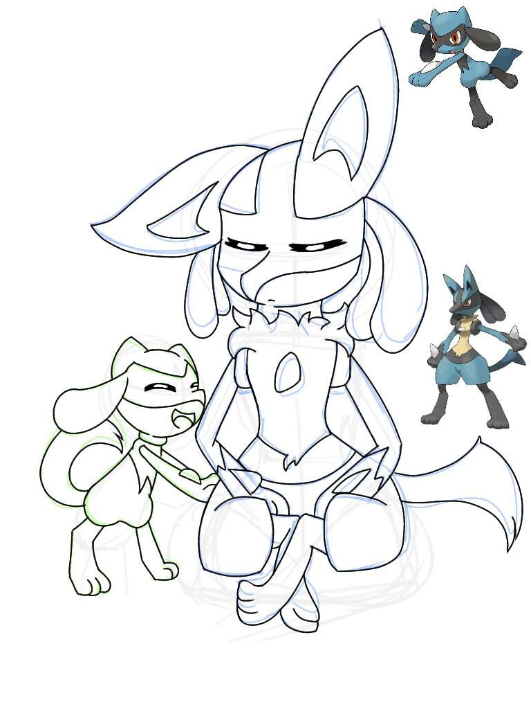 Lucario and riolu