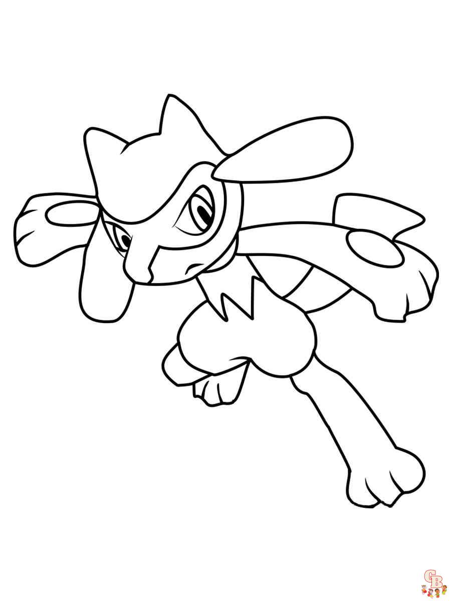 Pokemon riolu coloring pages fun and educational activities