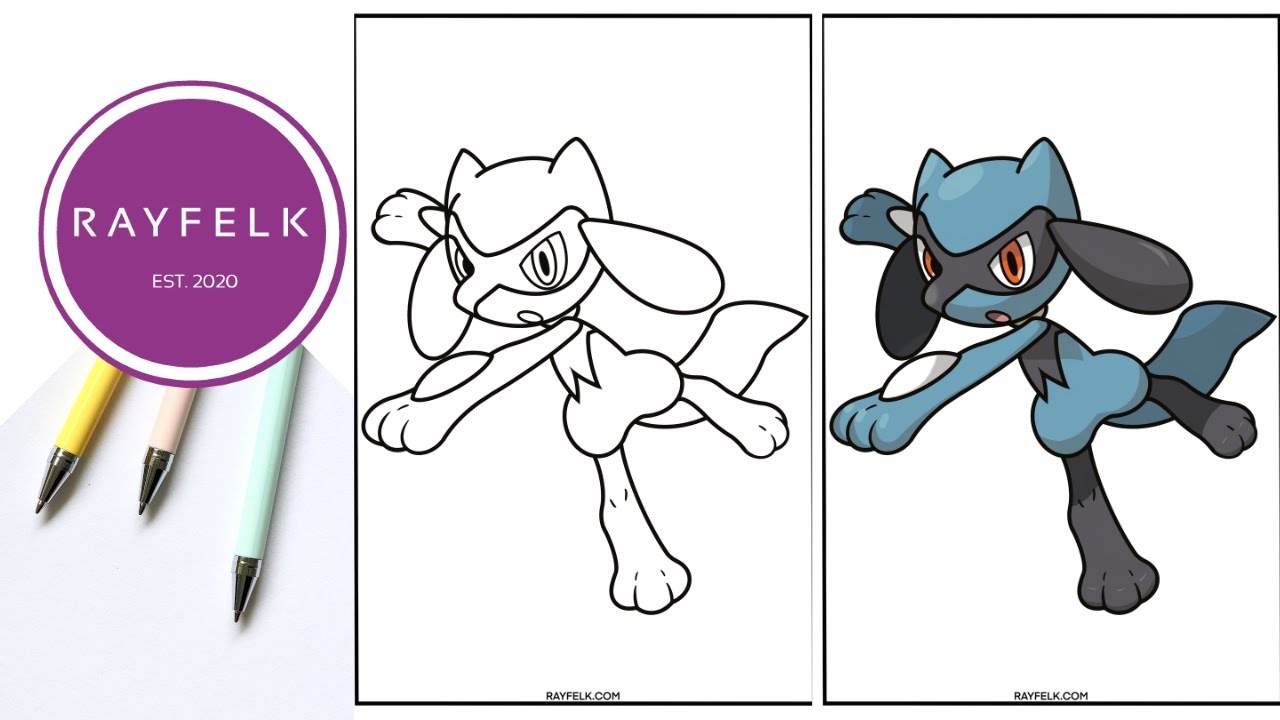 Riolu coloring pages cute riolu pokeon printable coloring pages pokeon coloring page