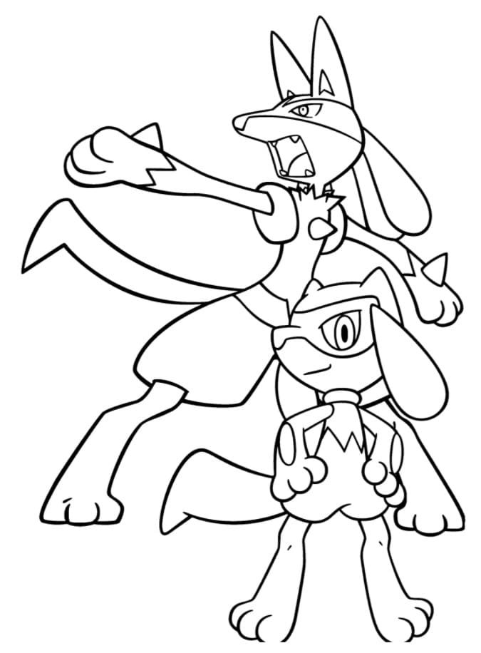 Lucario coloring pages