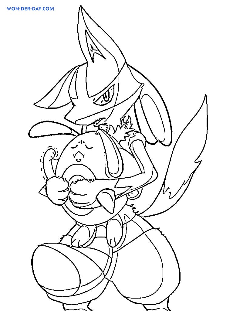 Lucario coloring pages