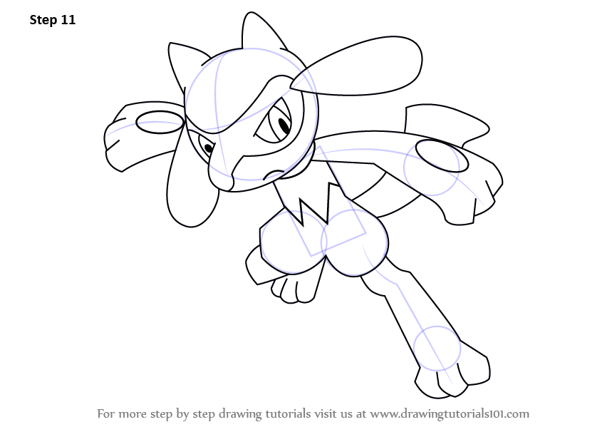 How to draw riolu from pokemon pokemon step by step