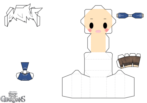 Jack frost from rise of the guardians chibi doll free printable papercraft templates