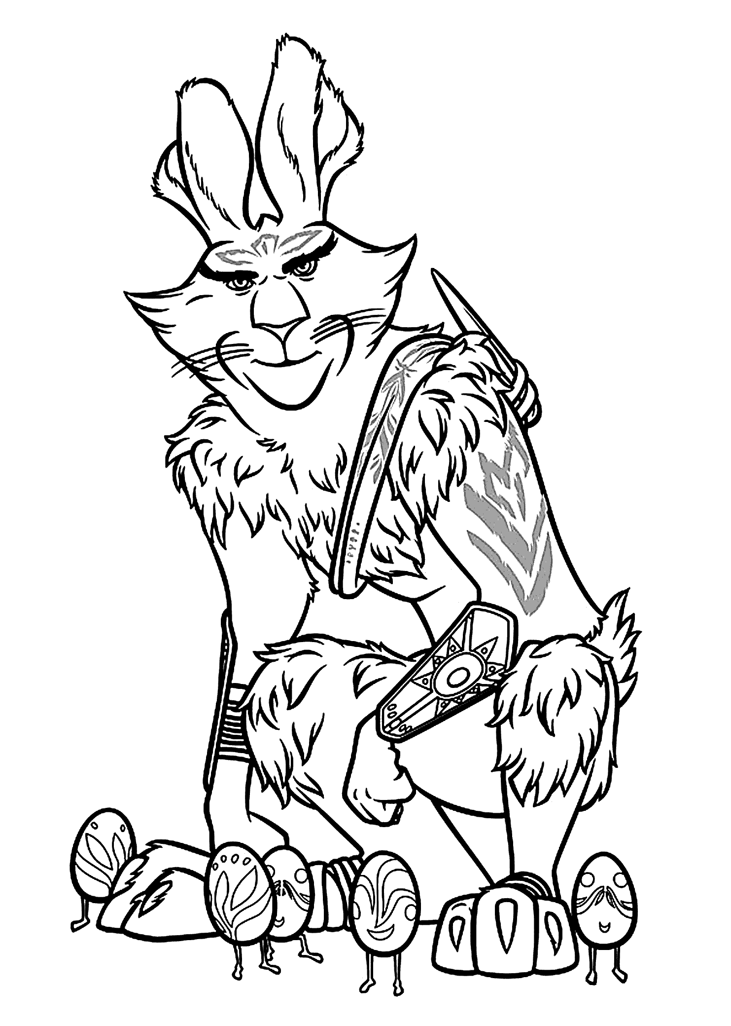 Easter bunny om rise of the guardians coloring pages for kids printable ee el origen de los guardianes dibujos fãciles dibujos faciles para dibujar