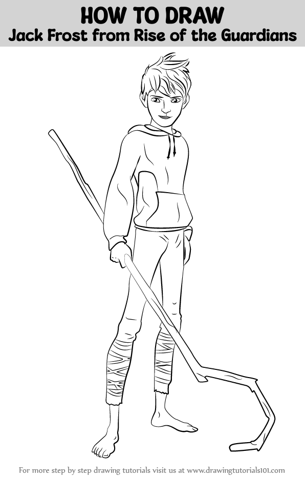 How to draw jack frost from rise of the guardians rise of the guardians step by step
