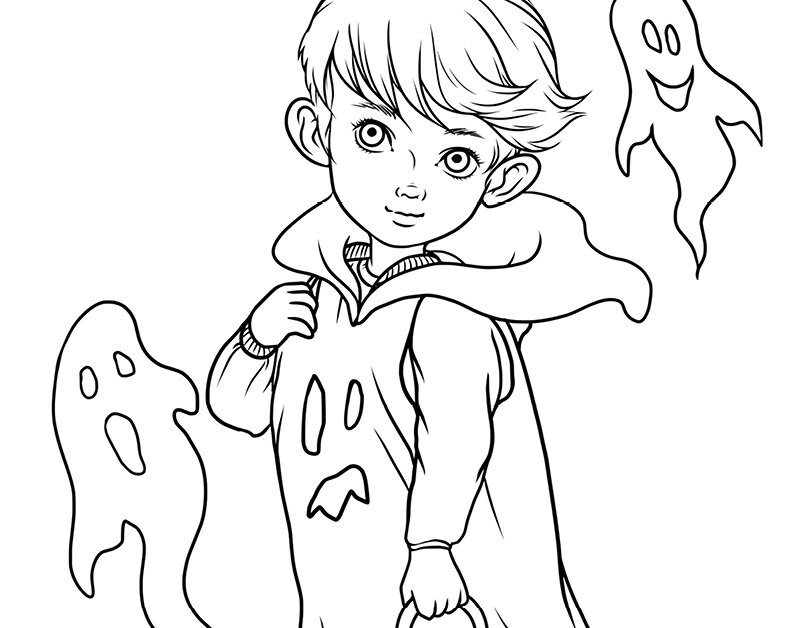 Colouring heaven junior little witches halloween print magazine kids colouring for children colouring for beginners janna prosvirina
