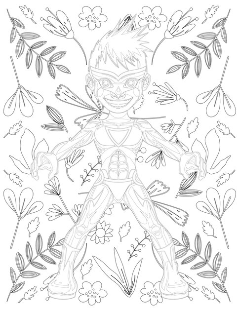 Premium vector monster coloring page monster vector monster white and black monster coloring for kids